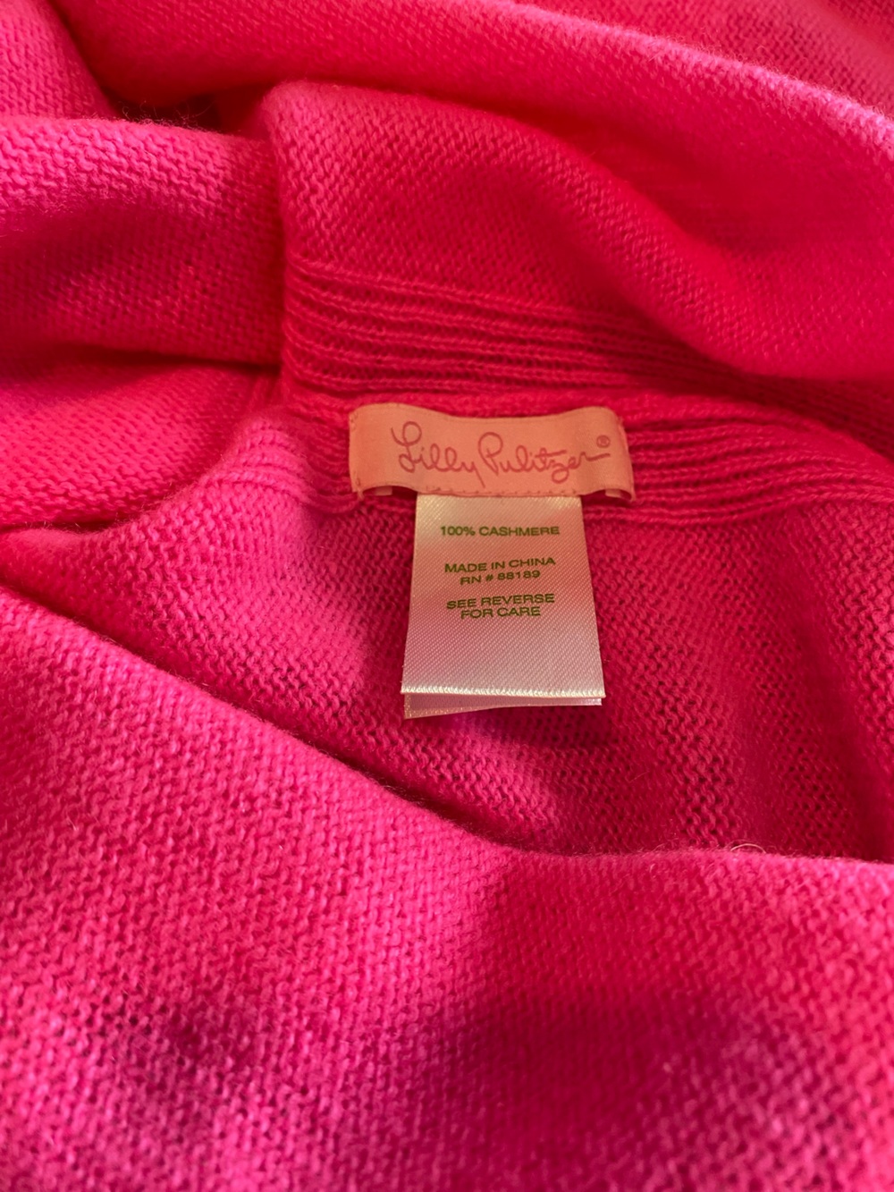 Lilly Pulitzer Vibrant Pink Cashmere Poncho